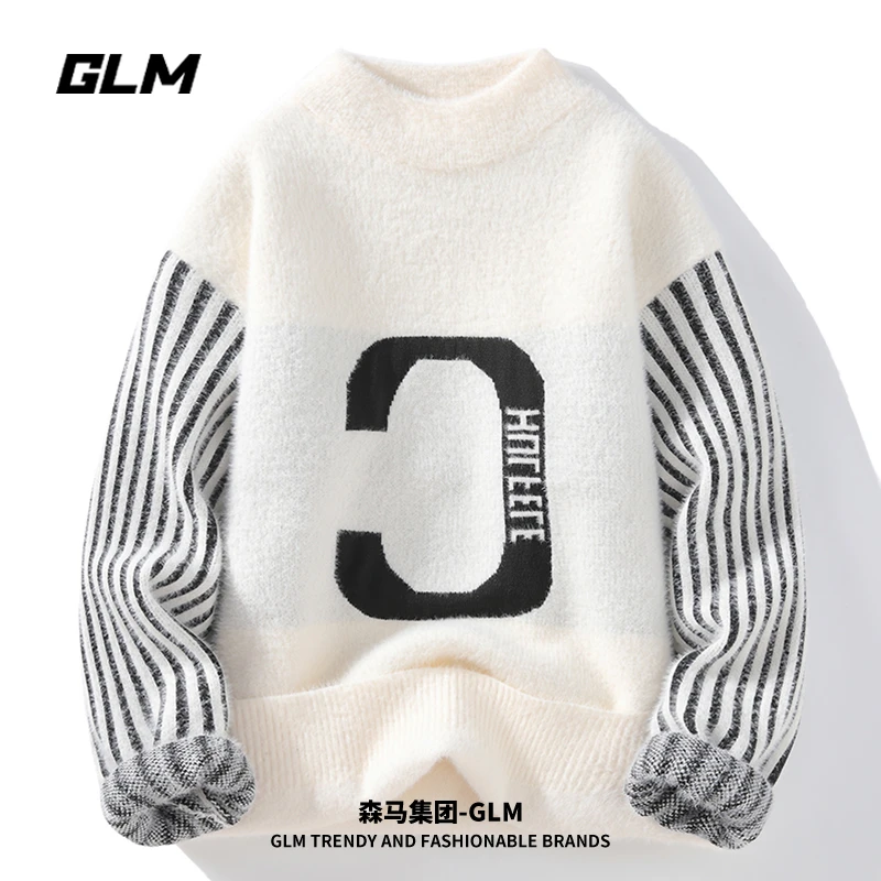 集团品牌GLM男款毛衣春秋男士针织衫外套冬季潮牌打底衫休闲男装