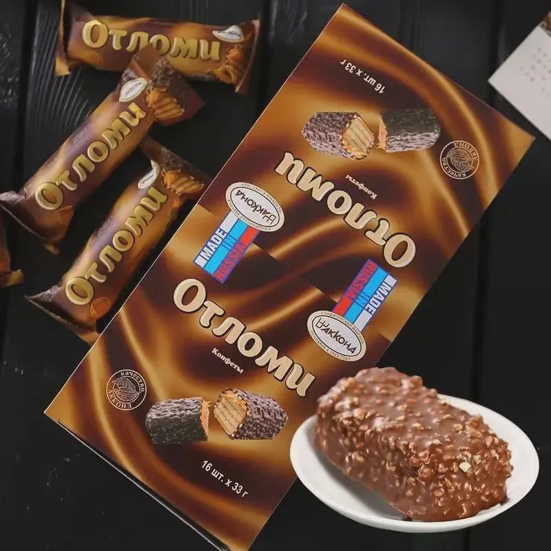 俄罗斯原装进口阿孔特盒装奥特叉六巧克力味夹心（糖果）16条/528