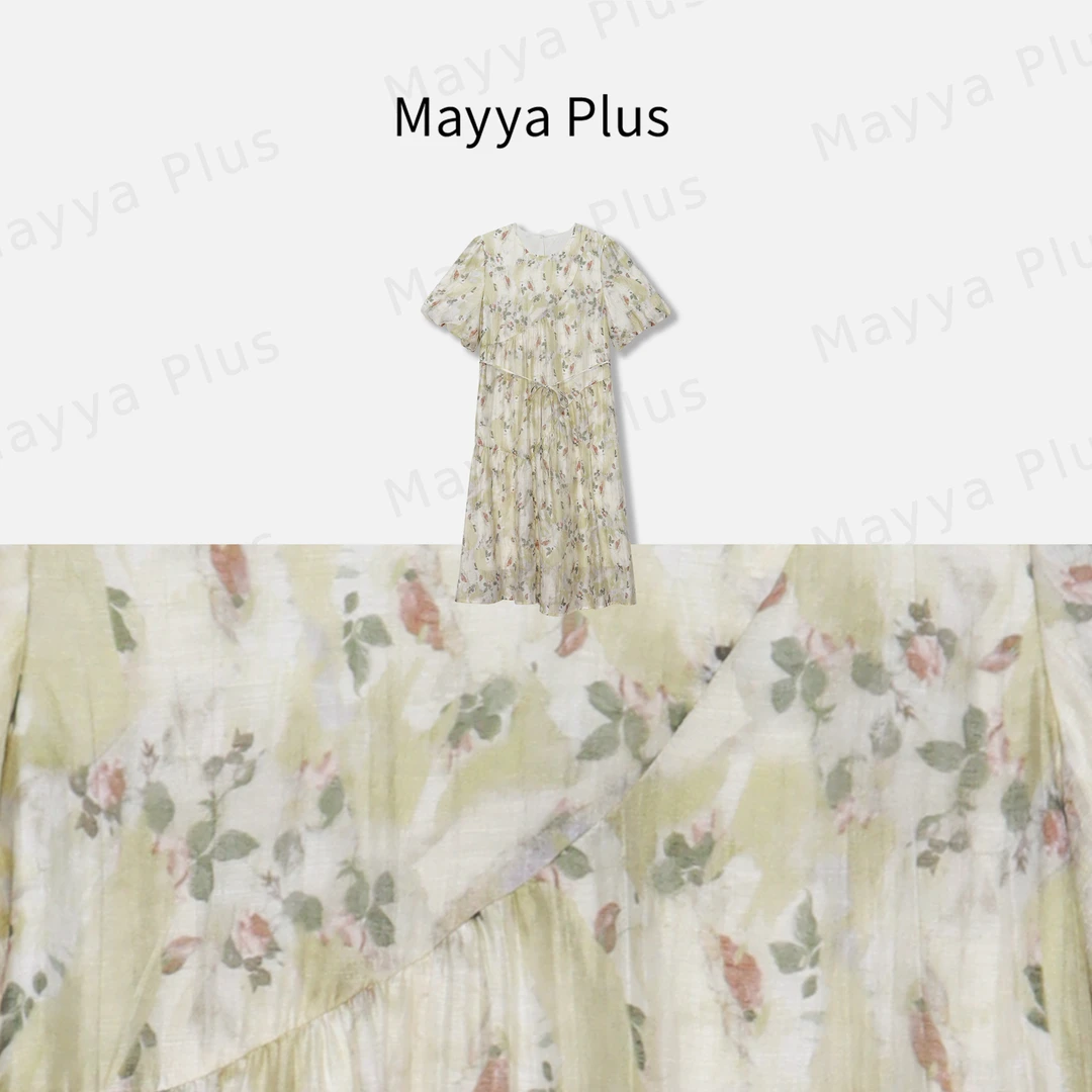 【茶歇茉莉】Mayya Plus麦芽定制轻奢气质显瘦款梭织连衣裙32427820