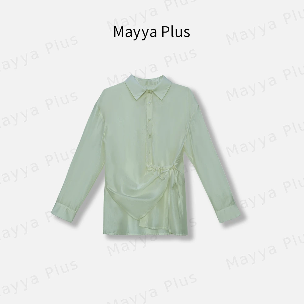 【塔曼情书】Mayya Plus麦芽定制轻奢气质显瘦百搭梭织上衣32426282