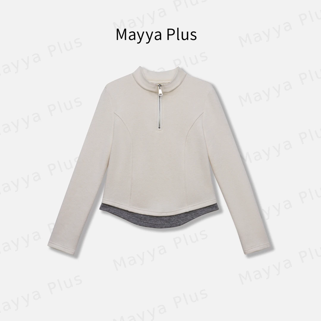 【冬日开场】Mayya Plus麦芽定制轻奢气质显瘦百搭针织上衣32446185