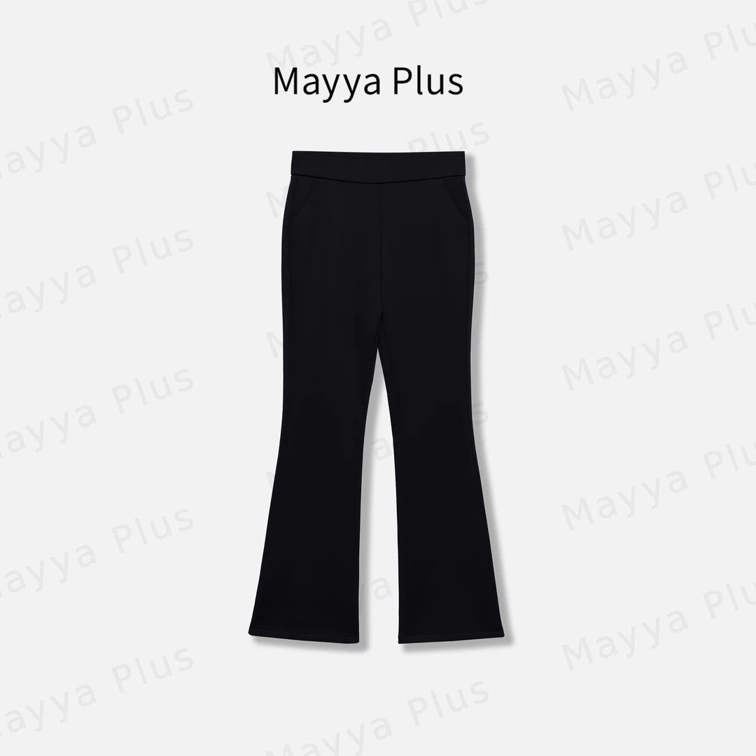 【腿型救星】Mayya Plus时尚新品轻奢气质显瘦百搭针织裤子32447011