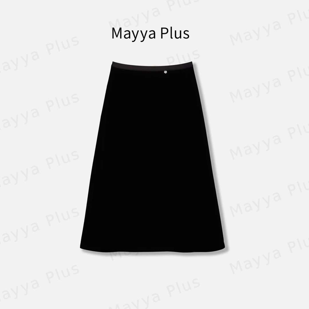 【黑森林】Mayya Plus麦芽定制轻奢气质显瘦百搭款梭织裙子32447019