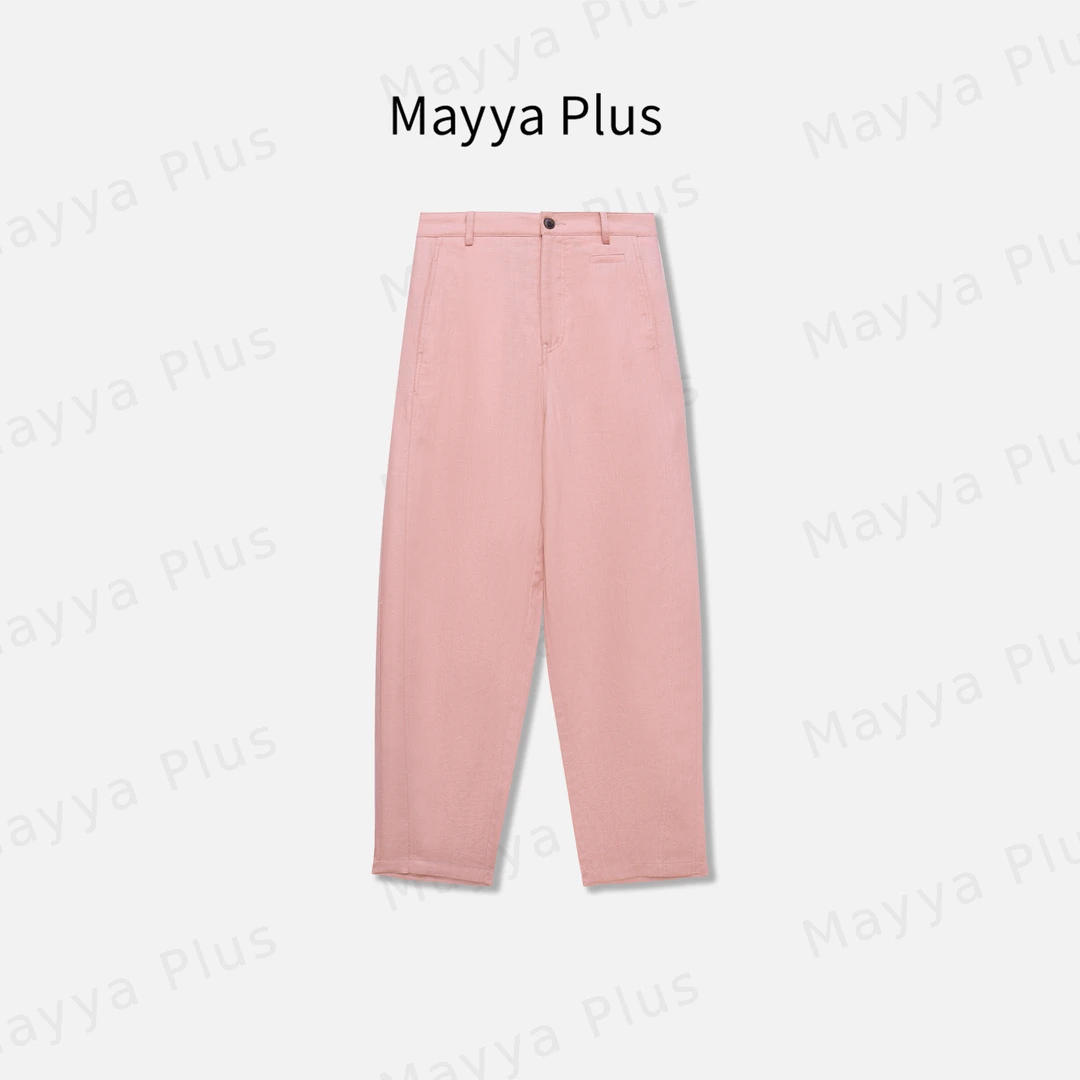 【轻松裤】Mayya Plus麦芽定制轻奢气质显瘦百搭款梭织裤子32427791