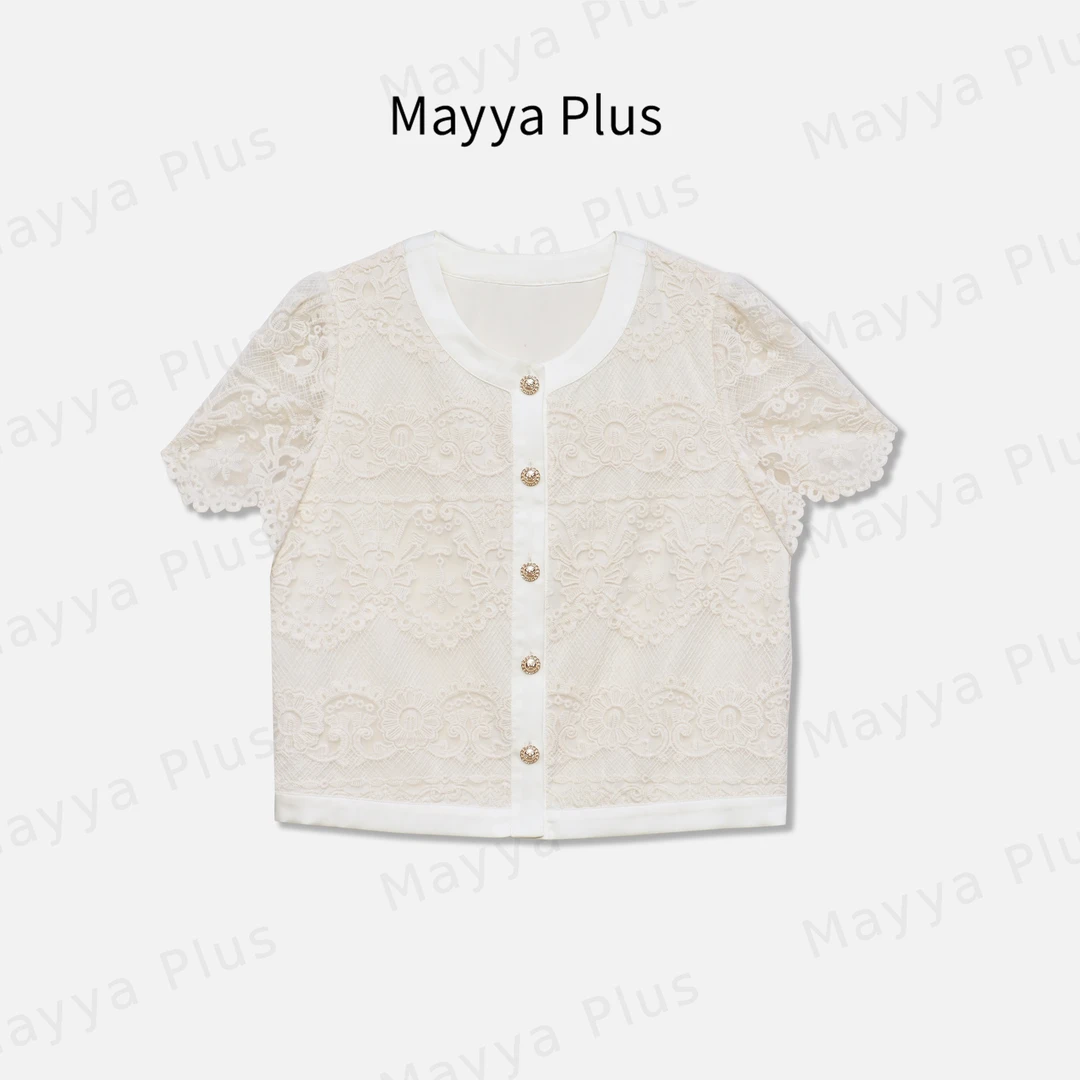 【千金感】Mayya Plus麦芽定制轻奢气质显瘦百搭梭织上衣32427691A