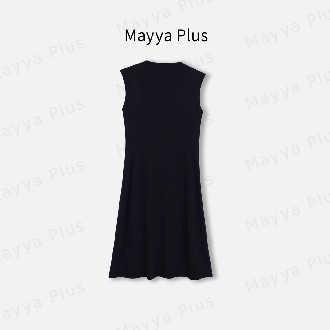 【女神代表】Mayya Plus麦芽定制轻奢气质显瘦针织连衣裙32436199