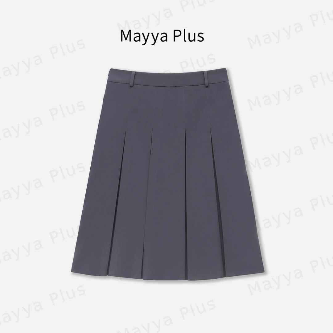 【减龄裙】Mayya Plus麦芽定制轻奢气质显瘦百搭款梭织裙子32437623