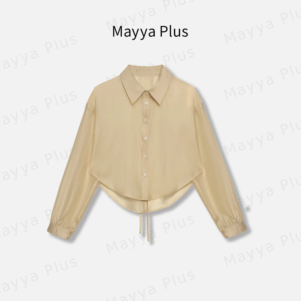 【微风】Mayya Plus麦芽定制轻奢气质显瘦百搭款梭织上衣32427616
