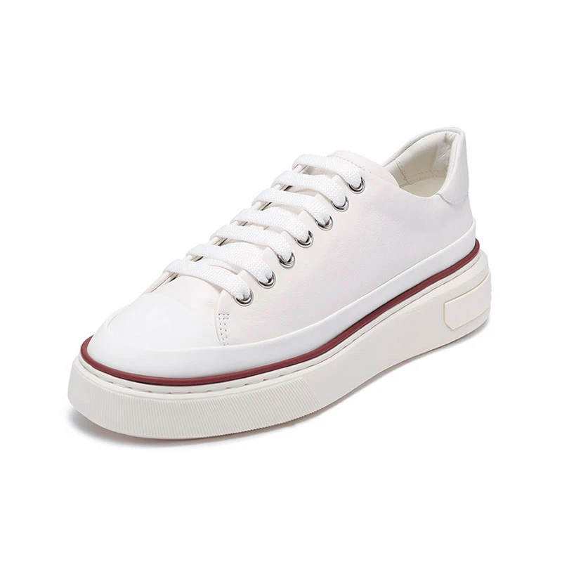 男士休闲时尚板鞋白色百搭潮流厚底经典低帮系带