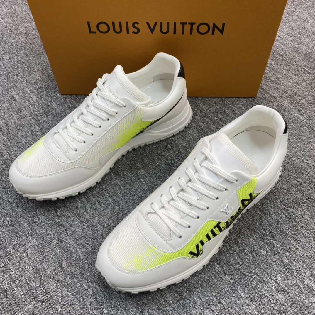 全新未使用 LouisVuitton/路易威登 Runaway黄渐变白色运动鞋157