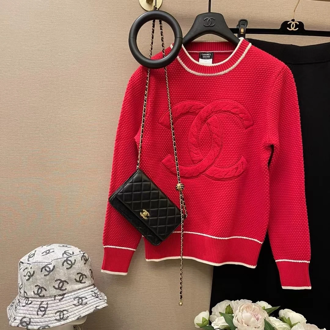 全新未使用 Chanel/香奈儿 员工服圣诞款红色大logo129523