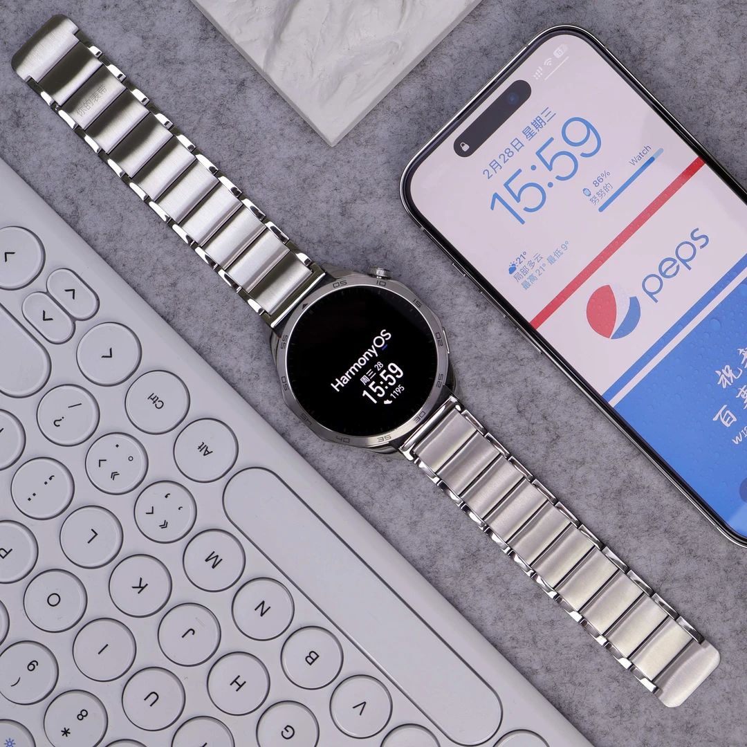 适用华为GT6/Pro手表带Watch5GT4宽体式三株不锈钢磁吸2/3pro商务