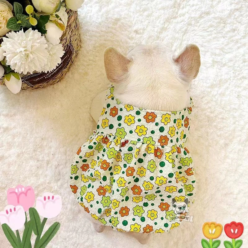 法斗衣服夏季薄款小裙子狗狗背心南瓜裙短体斗牛犬胖狗巴哥犬