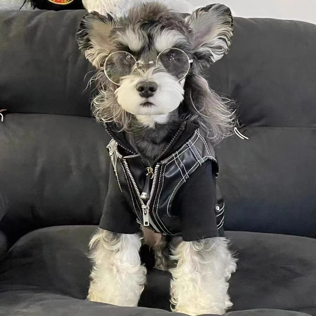 秋冬狗狗衣服皮衣外套宠物雪纳瑞马尔济斯泰迪比熊约克夏柴犬猫咪