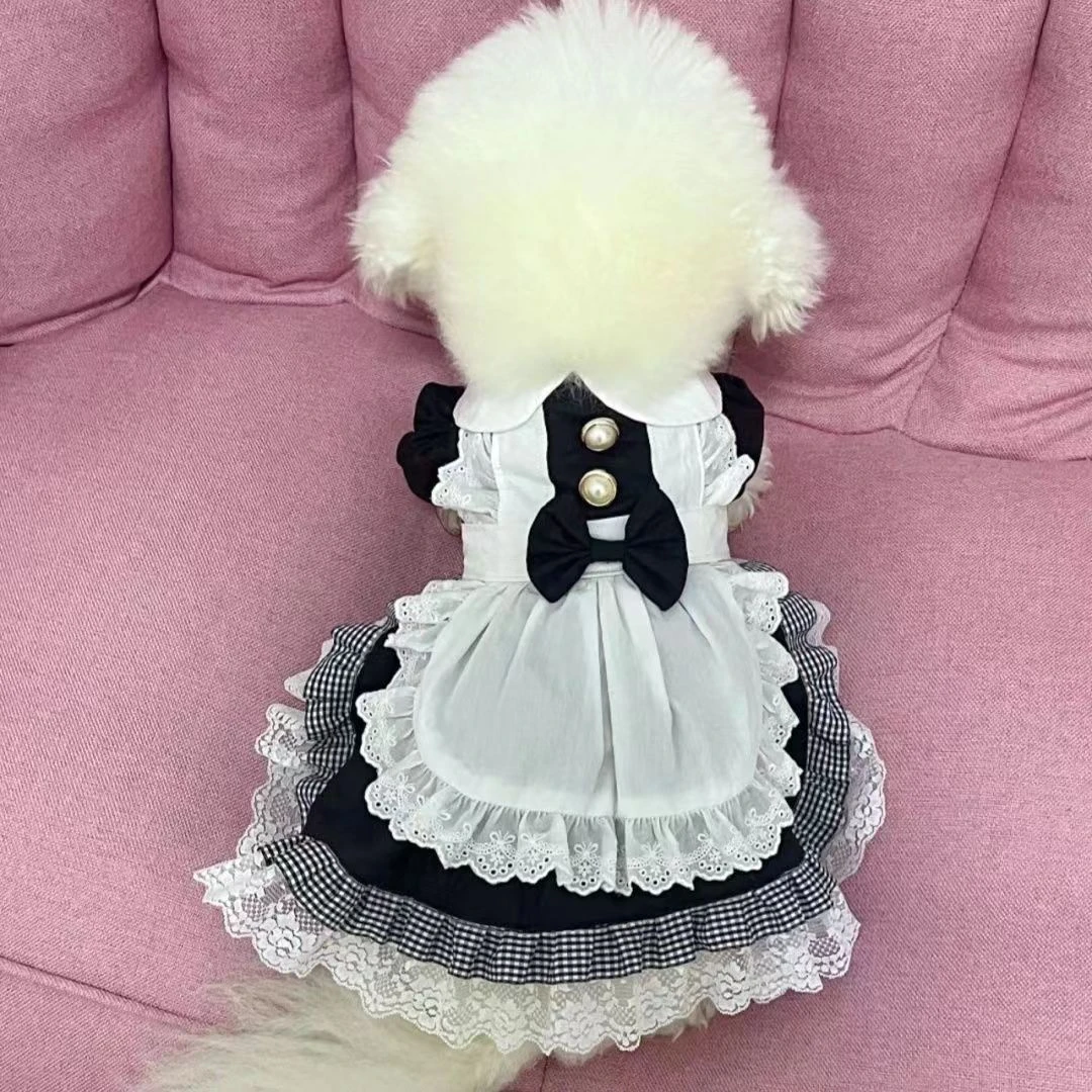 宠物衣服约克夏比熊博美公主裙泰迪狗狗衣服兔子猫咪衣服