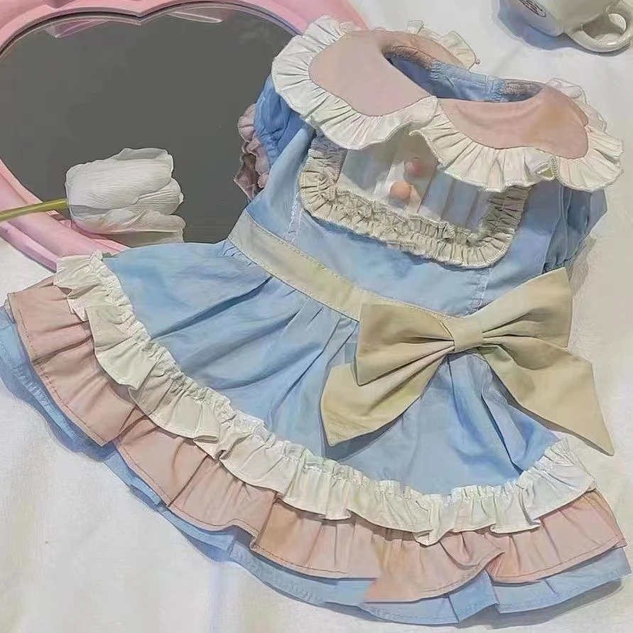 ins宠物春秋款春日游园会 博美马尔济斯约克夏西高地宠物服饰