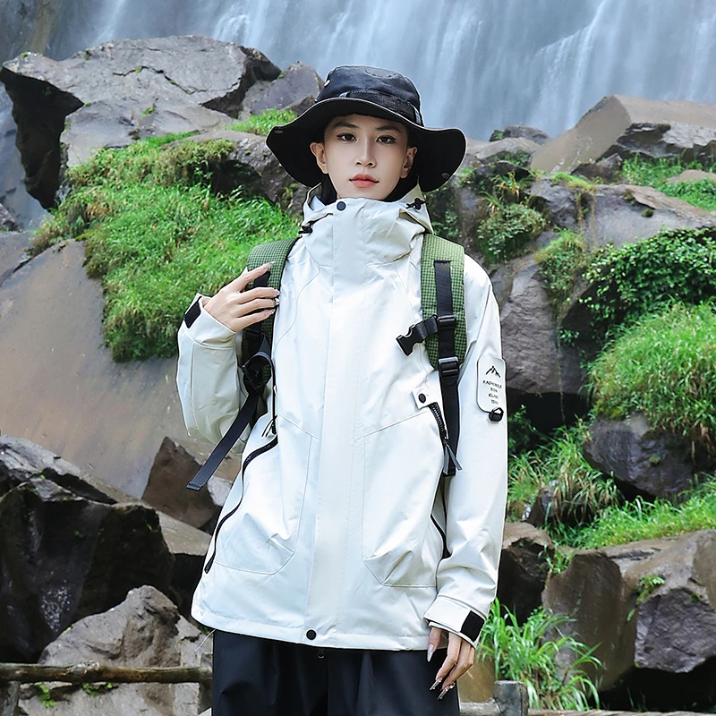 BASERTOR/巴森途秋冬户外单层冲锋衣男女登山服运动外套时尚休闲