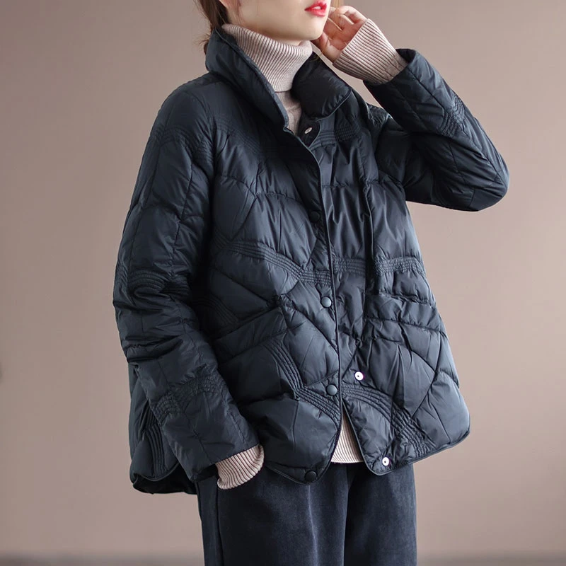【鑫诗妮】冬季新款韩版百搭小个子纯色时尚羽绒服短外套女士潮