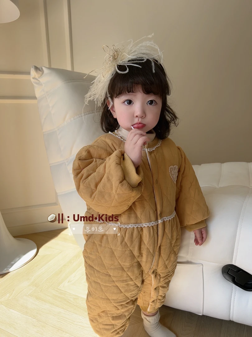 （3278爱心绣花）男女宝宝婴幼儿爬服连体哈衣