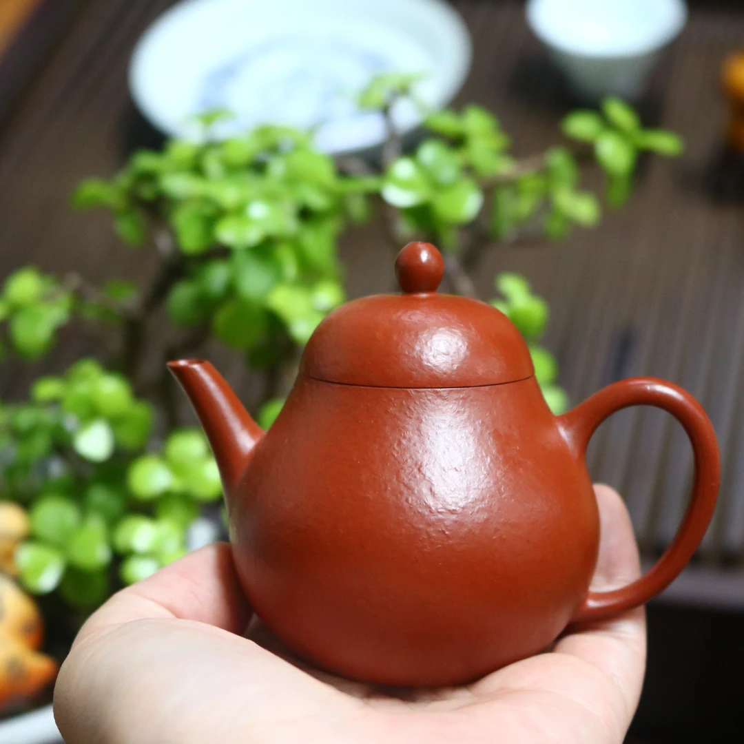 功夫茶就用小煤窑生砂粗砂24目朱泥高梨壶容量约100毫升半手工制
