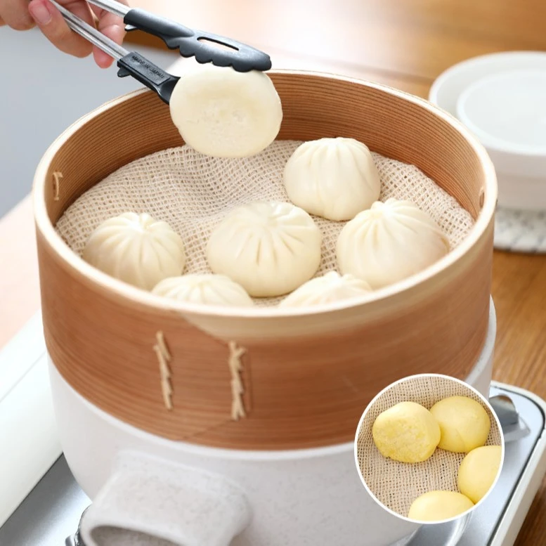 家用锅布蒸笼布蒸馒头垫布饺子包子防沾透气纱布蒸馍锅不沾垫子