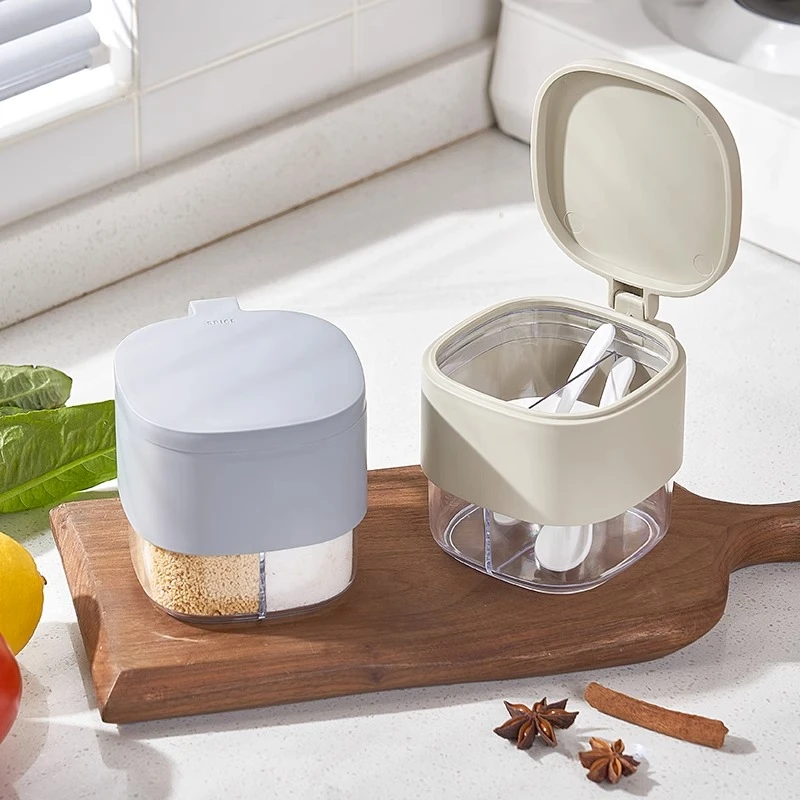 一体多格调料盒家用厨房分格储存调料罐调料收纳盒套装调味料盐盒