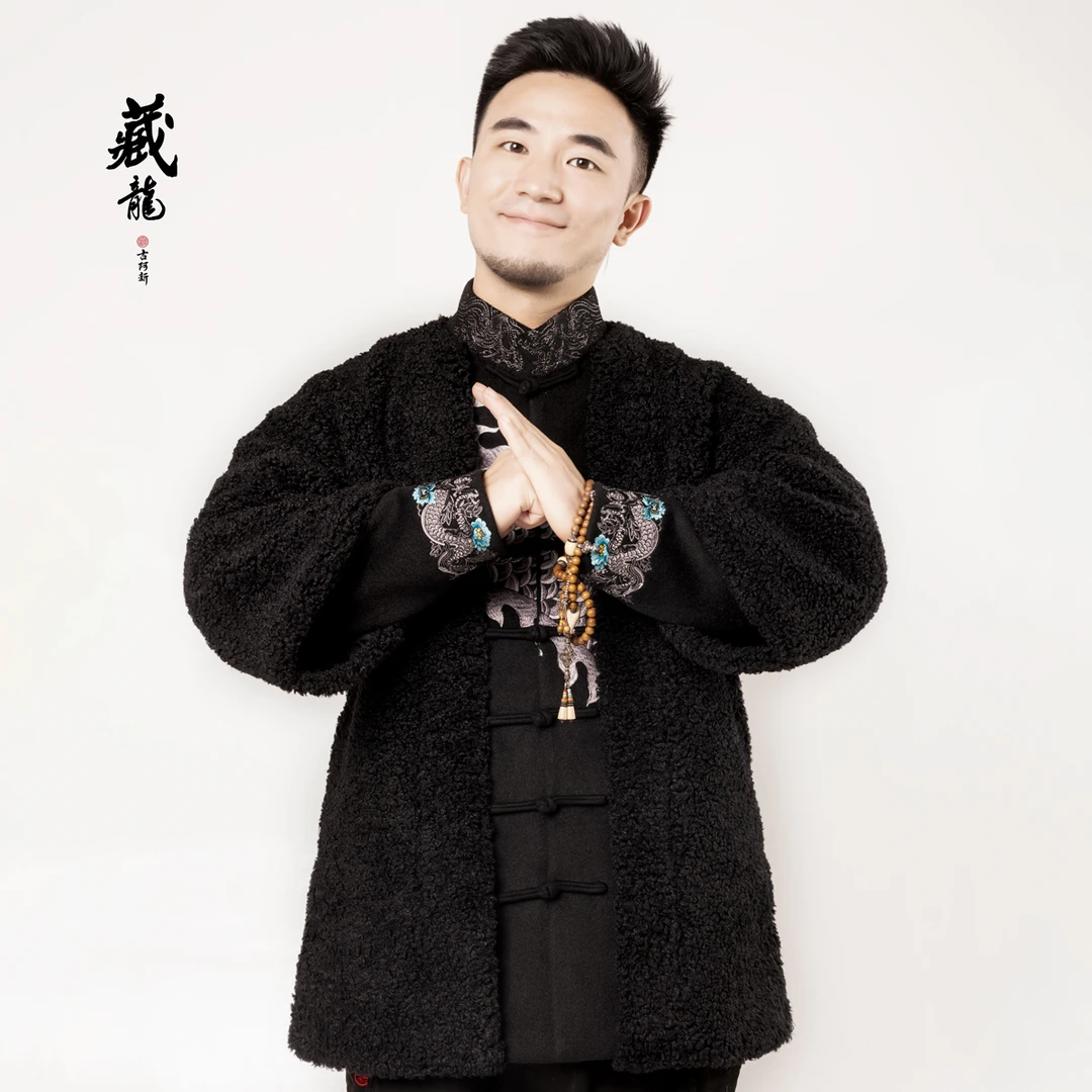 【古阿新】原创国风刺绣藏龙情侣假两件百搭秋季加绒加厚汉服外套