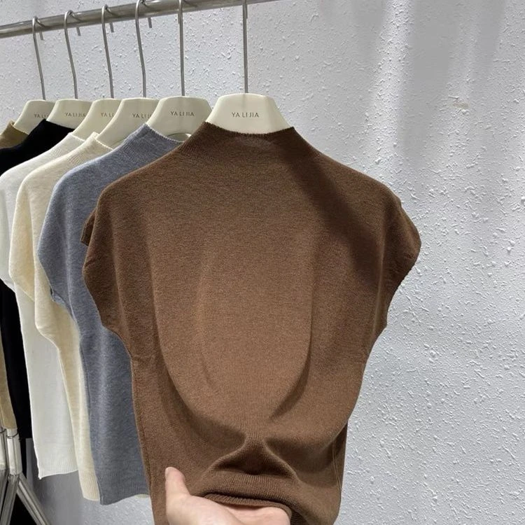 毛衣打底衫飞袖气质简约时尚潮流女装高弹力，7色入