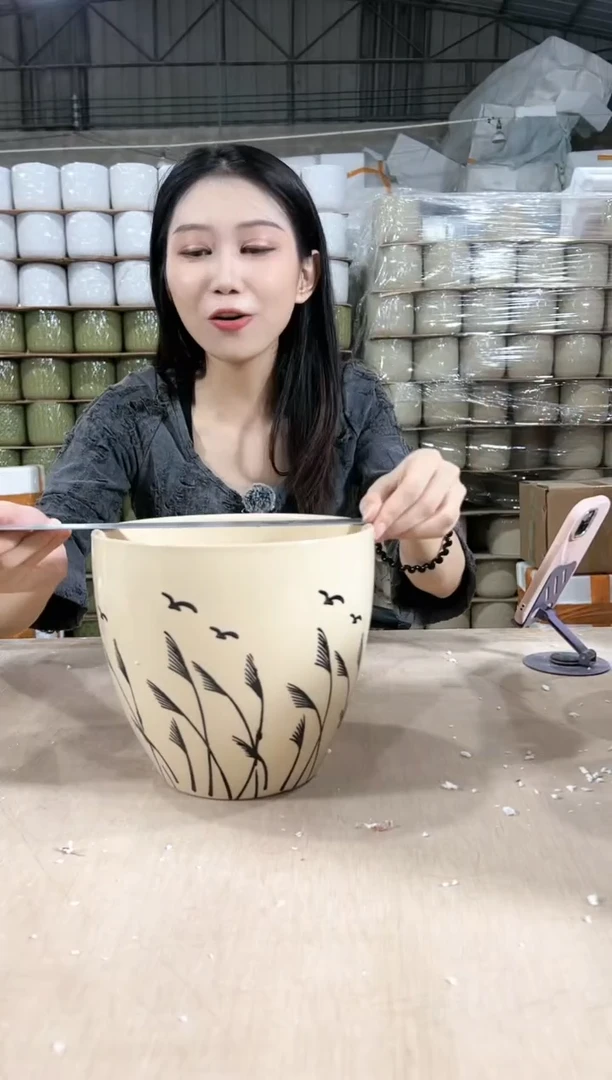 【闪购商品】陶瓷橄榄亮麦中号21x19