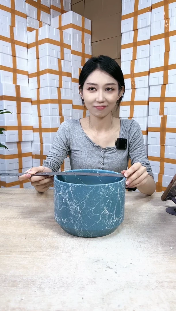 【闪购商品】陶瓷20CM以下杯型蓝飞丝大号21x15