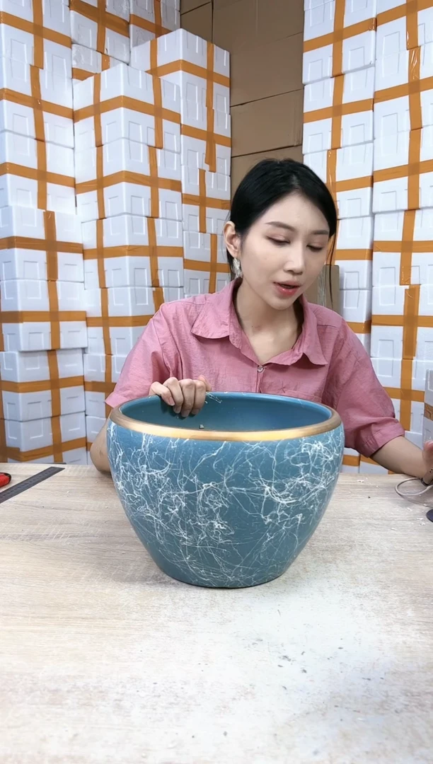 【闪购商品】陶瓷20CM以下苹果蓝飞丝大号26x19