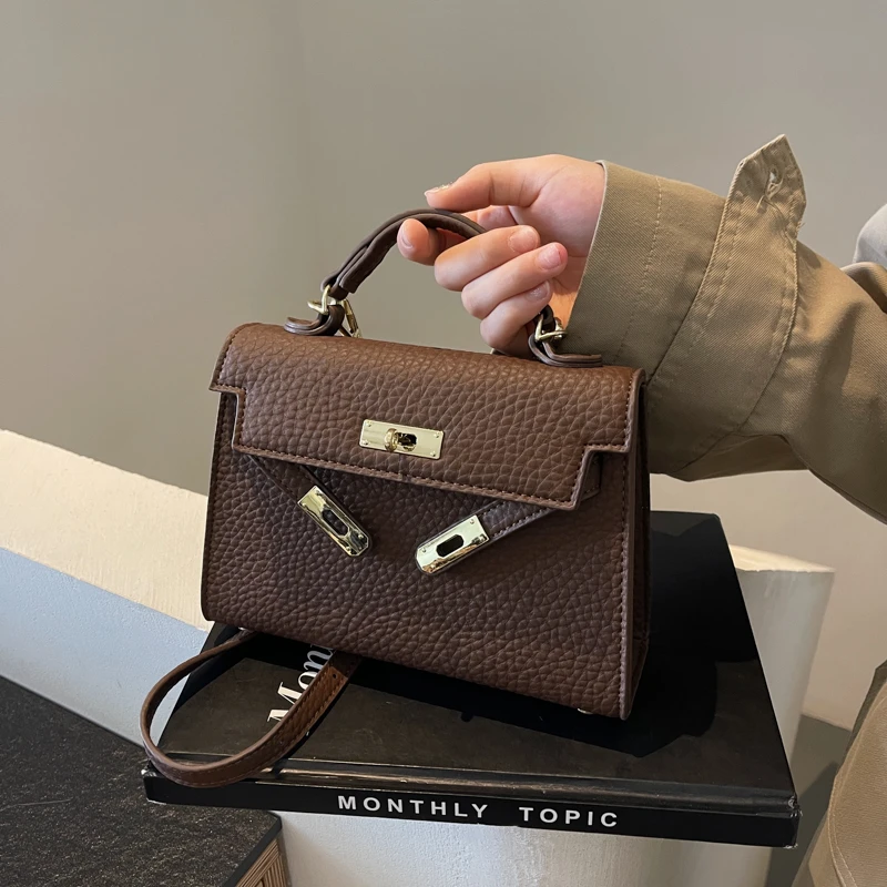 小众复古凯莉包包女式2024秋季新款小巧气质手拎包百搭单肩斜挎包