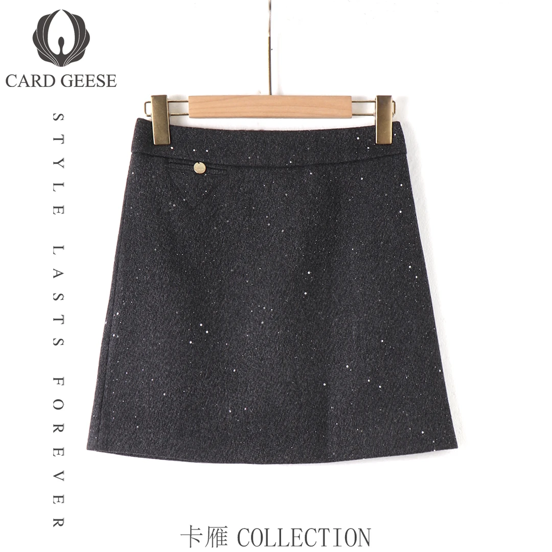 卡雁CARD GEESE24冬时尚百搭半裙MYJ2-24S852-9723