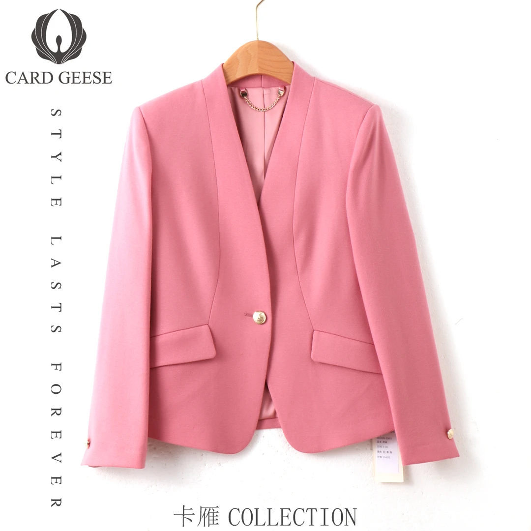卡雁CARD GEESE24秋高级重磅通勤西装外套MYJ2-24D3059-23853