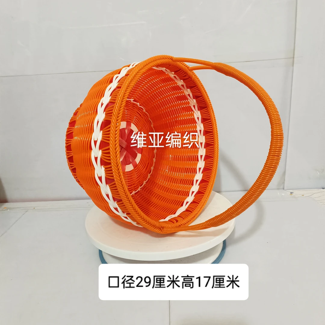 小小号圆篮子菜草莓家用装鸡蛋藤编藤条编织小篮子纯手编织手提