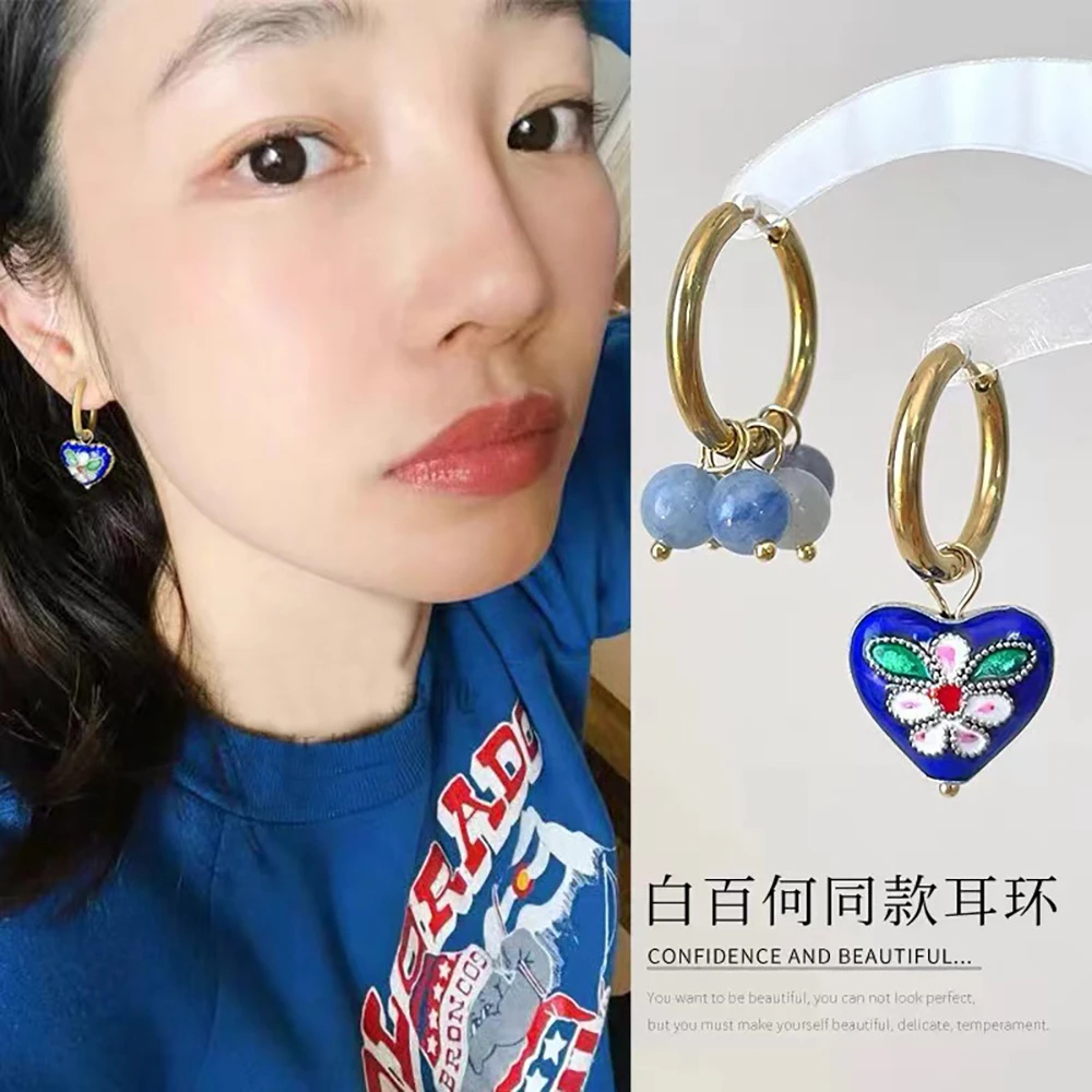 白百何同款耳环复古耳饰小众设计感我们的婚姻同款