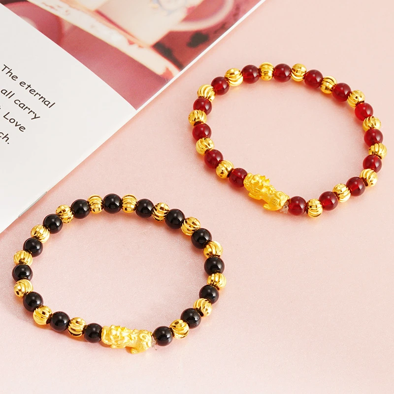 新款越南6N貔貅转运珠时尚简约大气百搭手串手链女