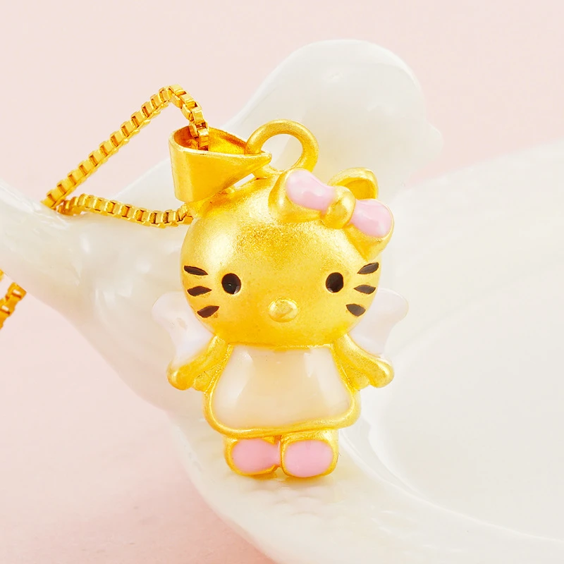 新品可爱小清新KT猫吊坠Kitty可爱猫咪项链七夕礼物