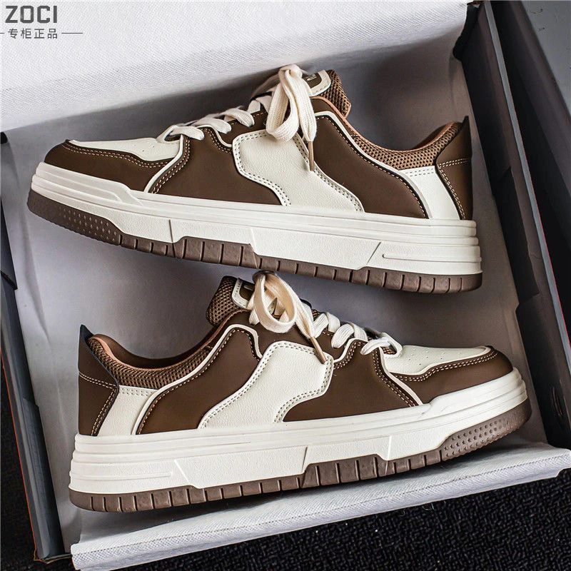 ZOCI新款网红鞋子男ins潮百搭小众学生美式板鞋厚底运动鞋男