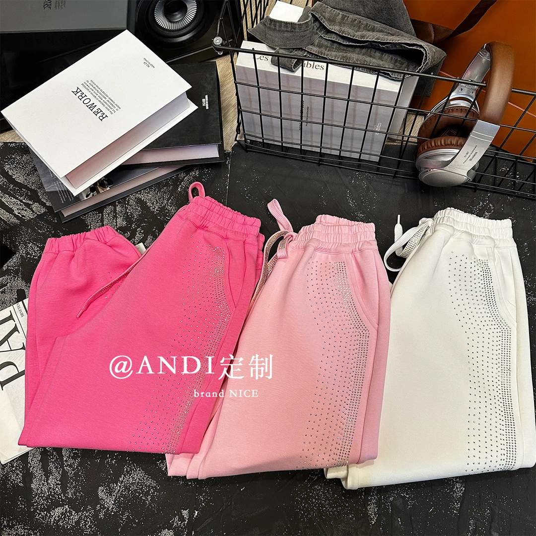 〖ANDI〗订制秋冬新款2023新款卫裤洋气抽绳束脚裤1274