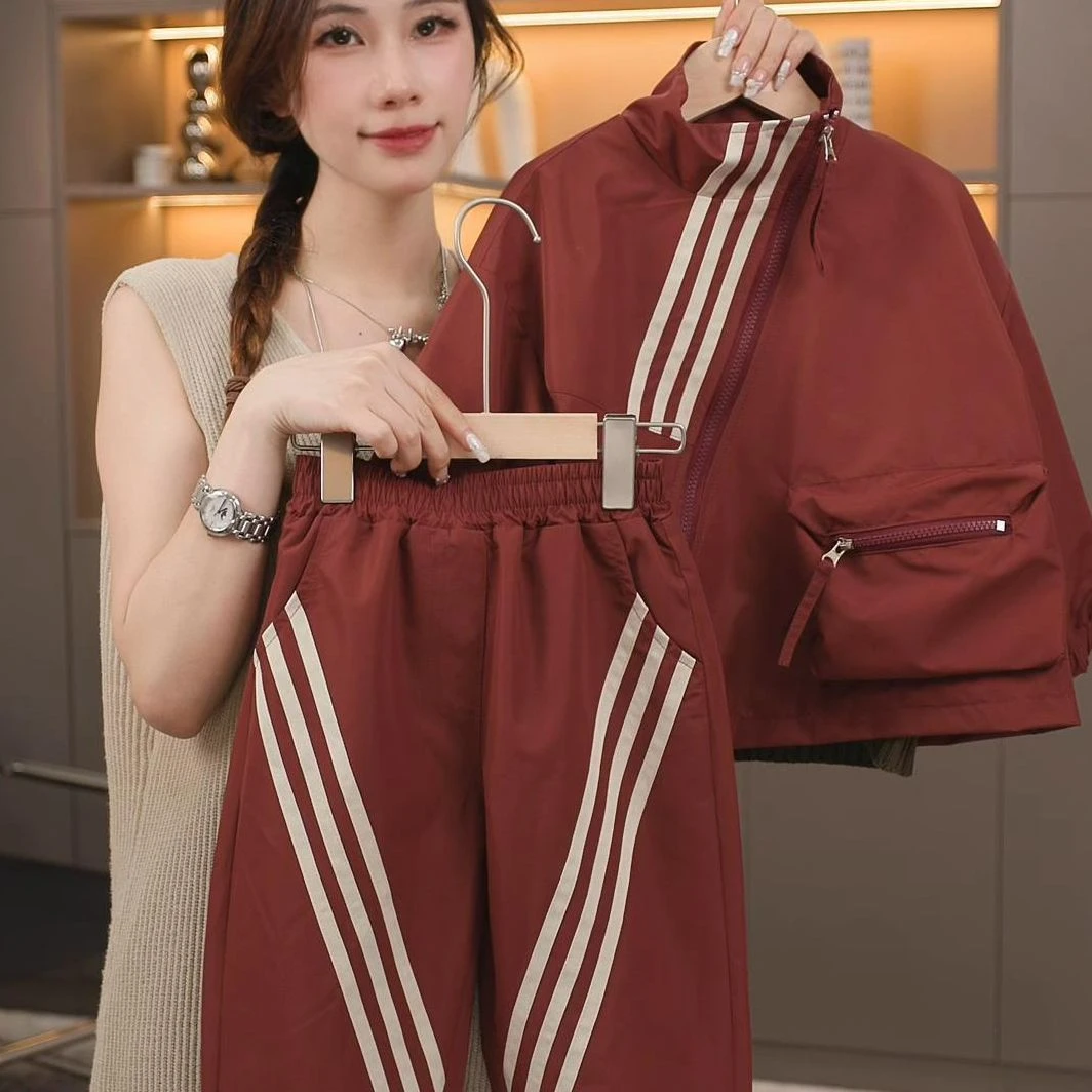 〖ANDI〗订制春秋季中大童新款洋斜拉链套装1562