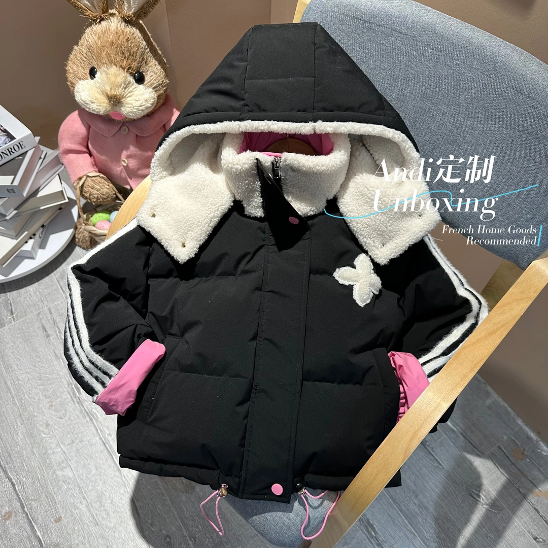 〖ANDI〗订制秋冬季中大童韩版新款保暖白鸭绒羽绒服2041