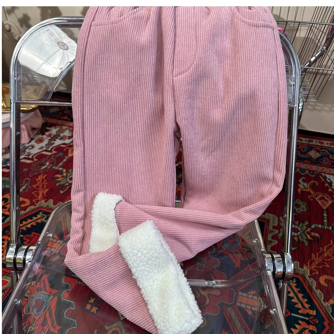 〖合作款〗订制冬季灯芯绒裤子中大童新款洋气百搭加绒休闲裤1991