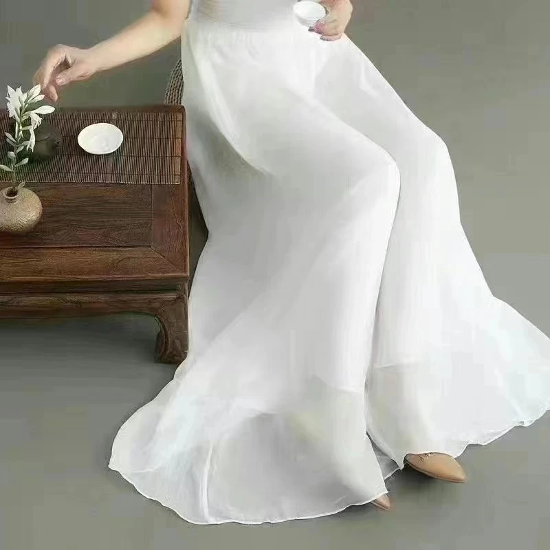 Z8125中国风素色阔腿裤