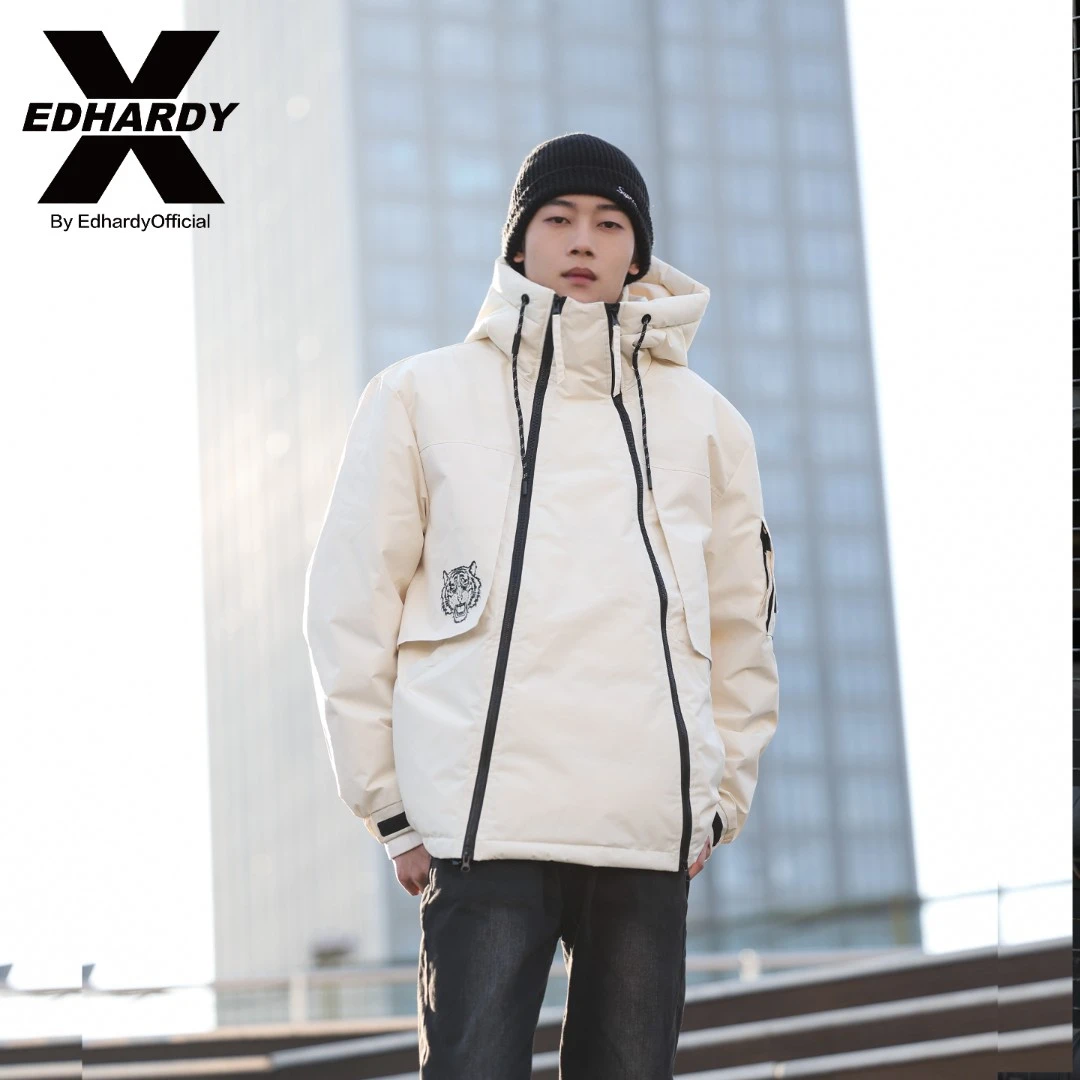 EDHARDY X潮牌虎头羽绒服“石墨烯蓄热”休闲edx秋冬X1A4FA101151