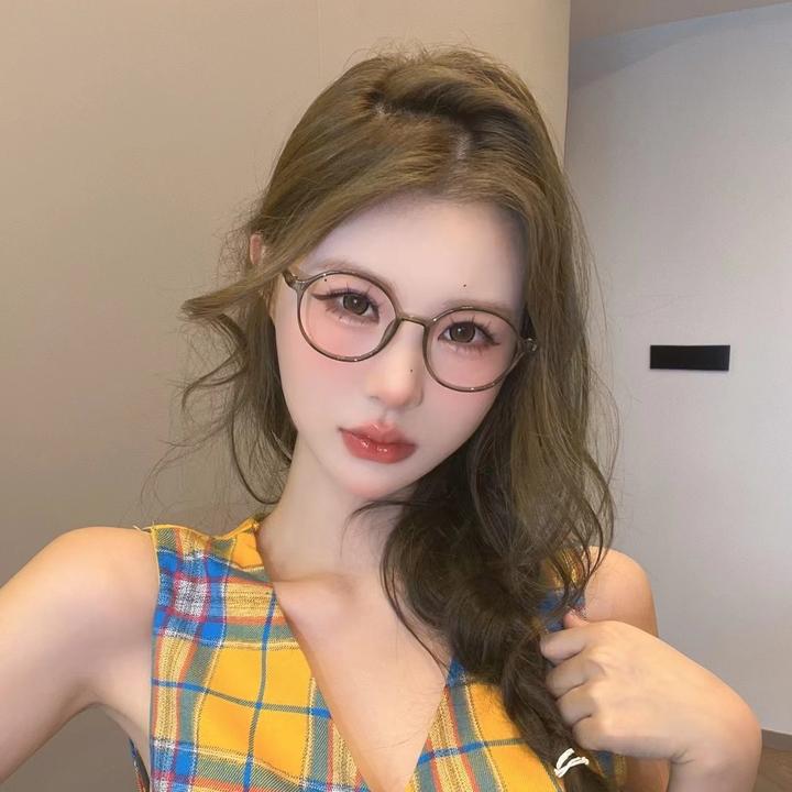 超轻TR90防蓝光眼镜框 复古百搭小圆框平光镜 近视眼镜可配镜