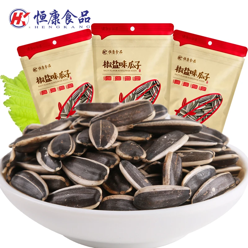 恒康椒盐原味瓜子100g*6袋装 黑瓜子葵花籽炒货零食坚果 休闲食品