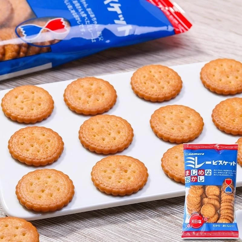 日本nomura野村天日盐小圆饼日式海盐小饼干蔡文静推荐网红小零食