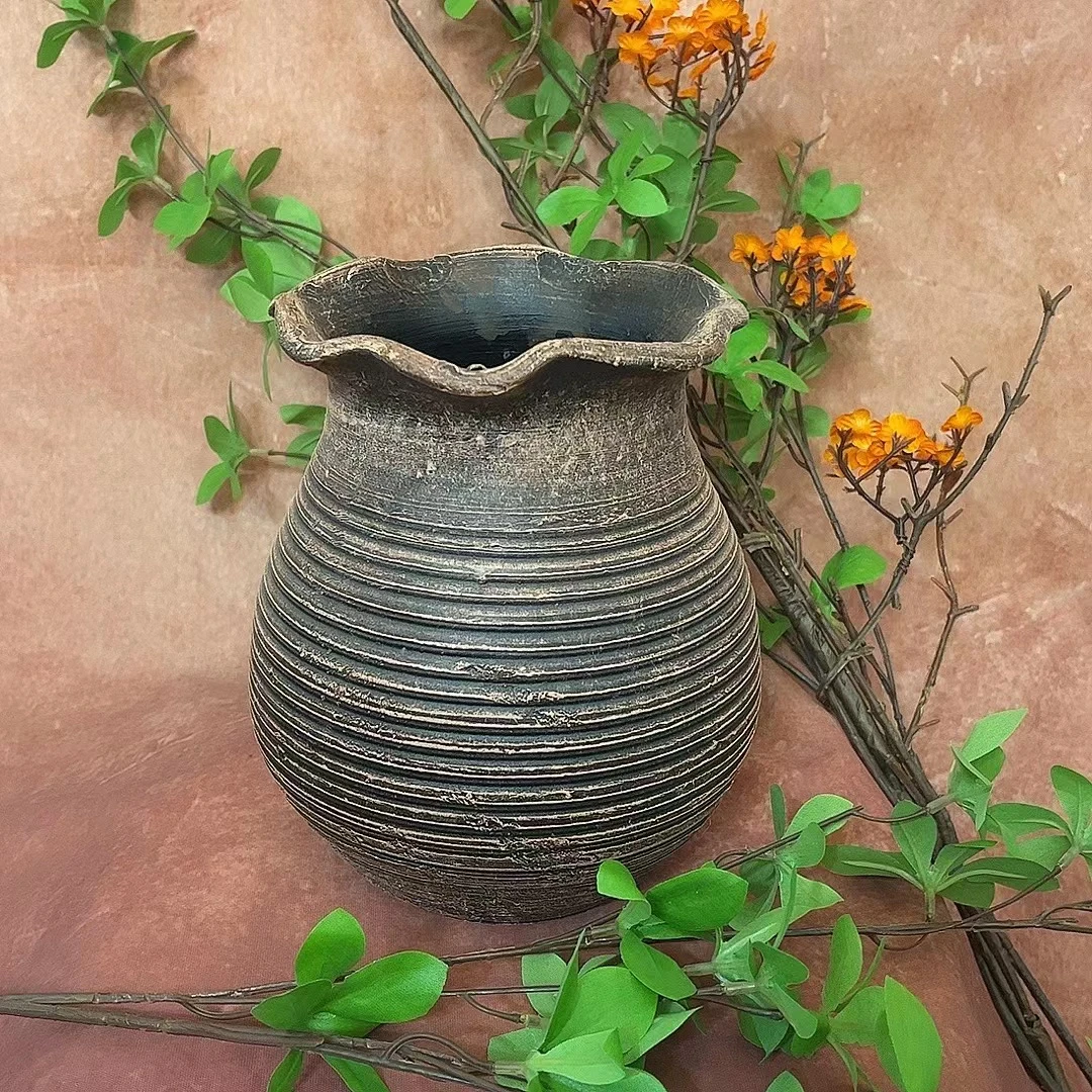 手工复古粗陶花盆无孔水培多肉绿植法师老桩透气绿植盆栽多肉植物