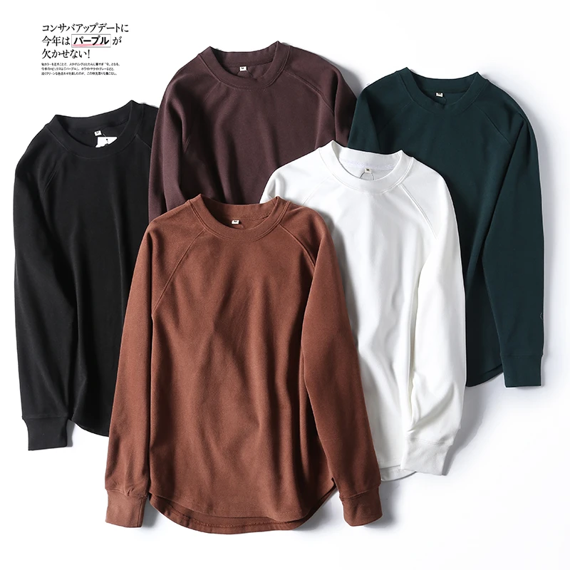 秋冬新款男女打底卫衣情侣内搭德绒双面磨毛保暖舒适圆领长袖t恤